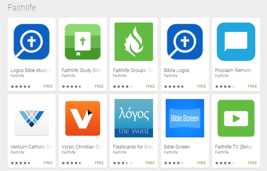 faithlife mobile apps from google play store