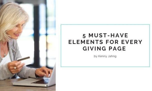 5 Must-Have Elements For Every Giving Page